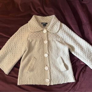 Vintage Babydoll Cream Knit Cardigan